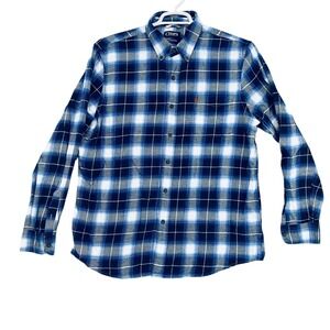Chaps Performance Flannel Shirt Plaid Button Down Long‎ Sleeve XL
